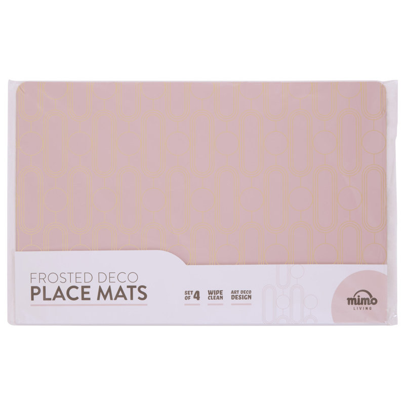 Anyia Geometric Rectangle Placemat, Pink