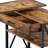 Rustic Brown 360° Rotating Sofa Table with Storage Drawer