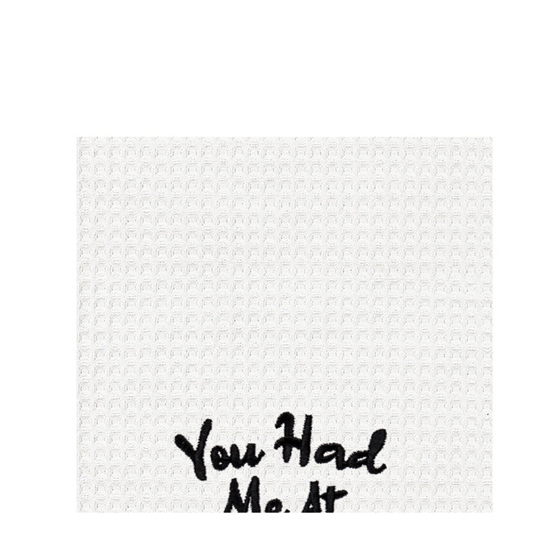 "You Had Me At Merlot" Waffle Weave Dishtowel