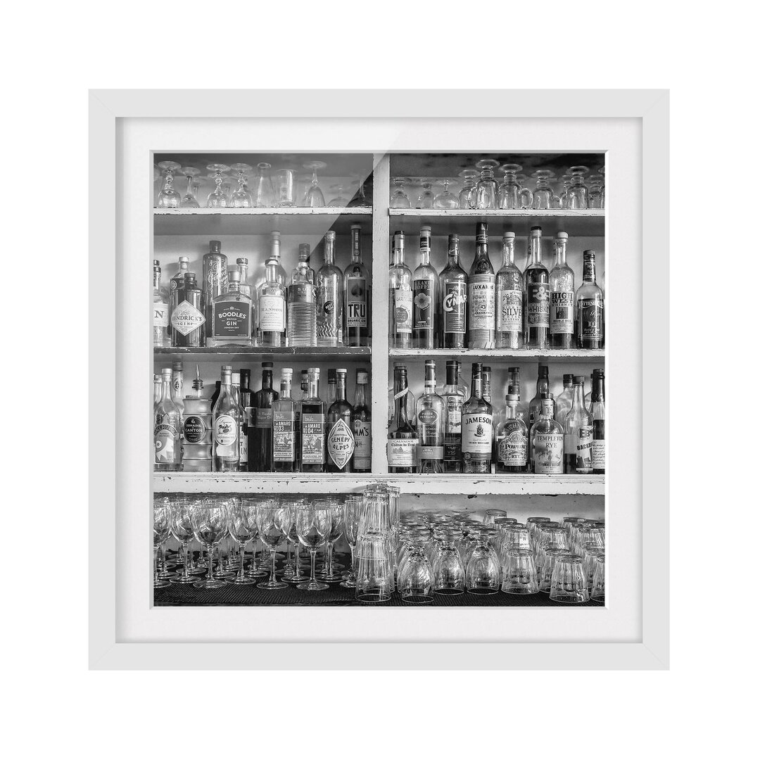 Gerahmter Fotodruck Black and White Bar