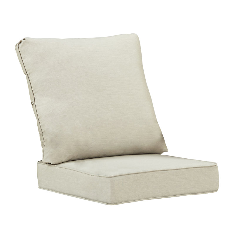 Latitude Run® 1 - Piece Outdoor Seat / Back Cushion, Light Gray