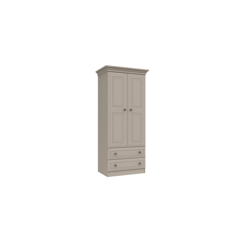 Penelope 2 Door Manufactured Wood Wardrobe, Fired Earth