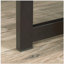 Bureau industriel avec huche, finition brune