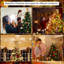 Décoration pour sommet de sapin ange de Noël avec projecteur de flocon de neige DEL intégré