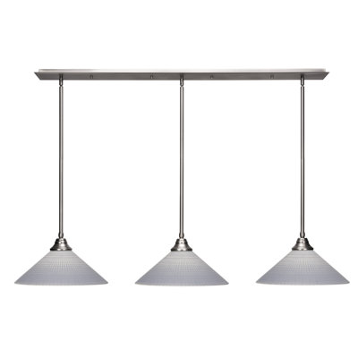 3 Light Stem Hung Linear Pendalier