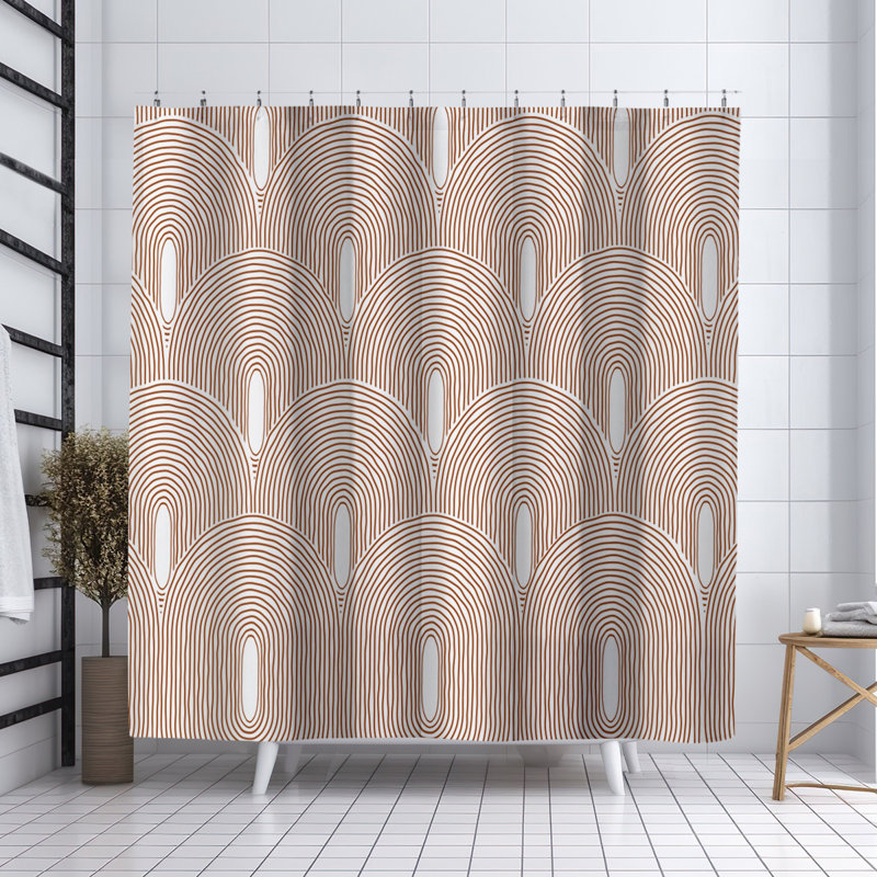 Rideau de douche Coco, Orange brûlé