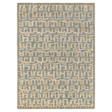 Scandinavian Hand Knotted Wool Geometric Area Rug