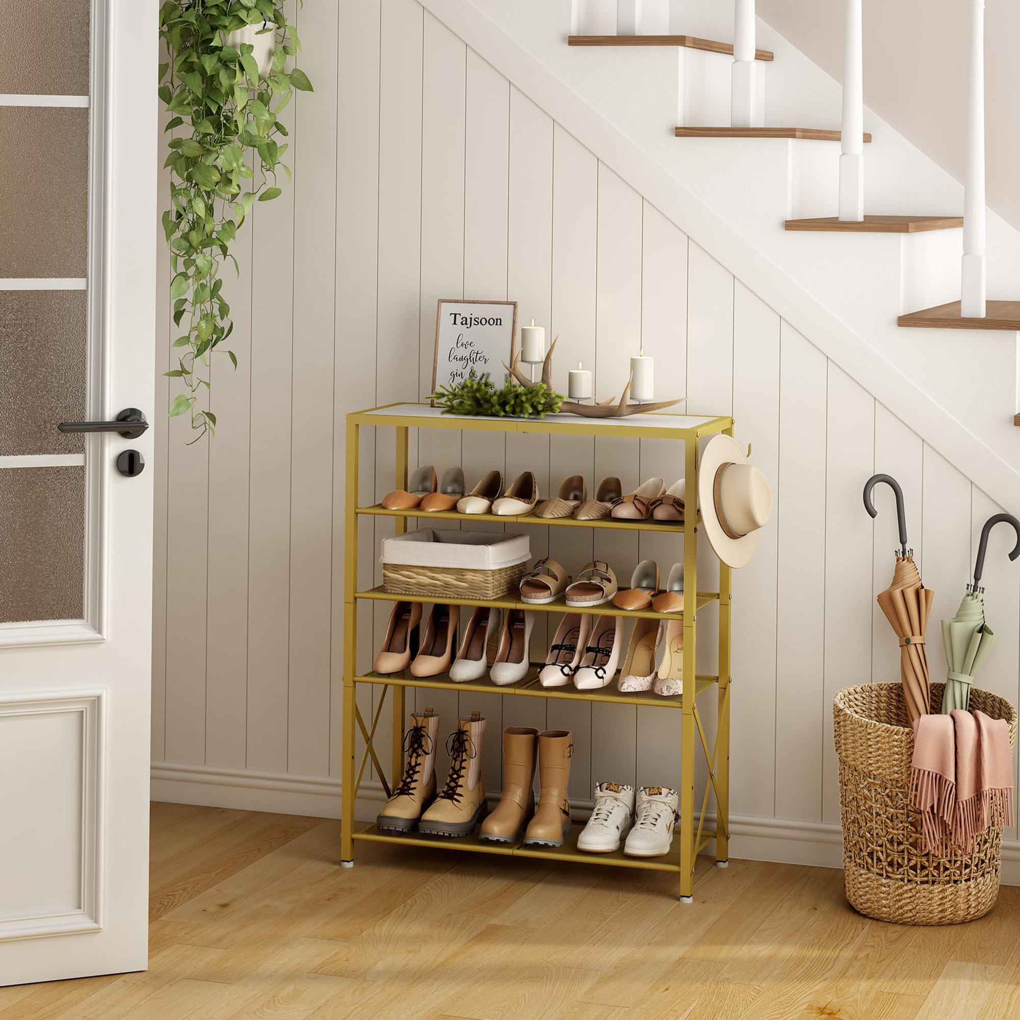 Everly Quinn 16 Pair Shoe Rack | Wayfair