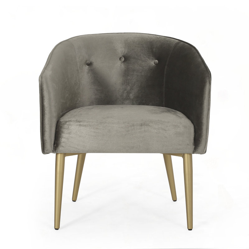 Chaise avec accoudoirs de salle à manger, Gris