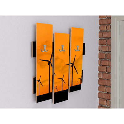 3 - Hook Wall Mounted Coat Rack
