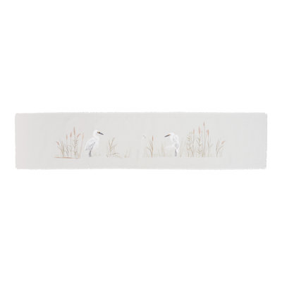 White Egret Table Runner