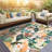 Sunshine Outdoor Rug Pink Blooms and Green Tropical Leaves Pink/Green/Orange-83453927