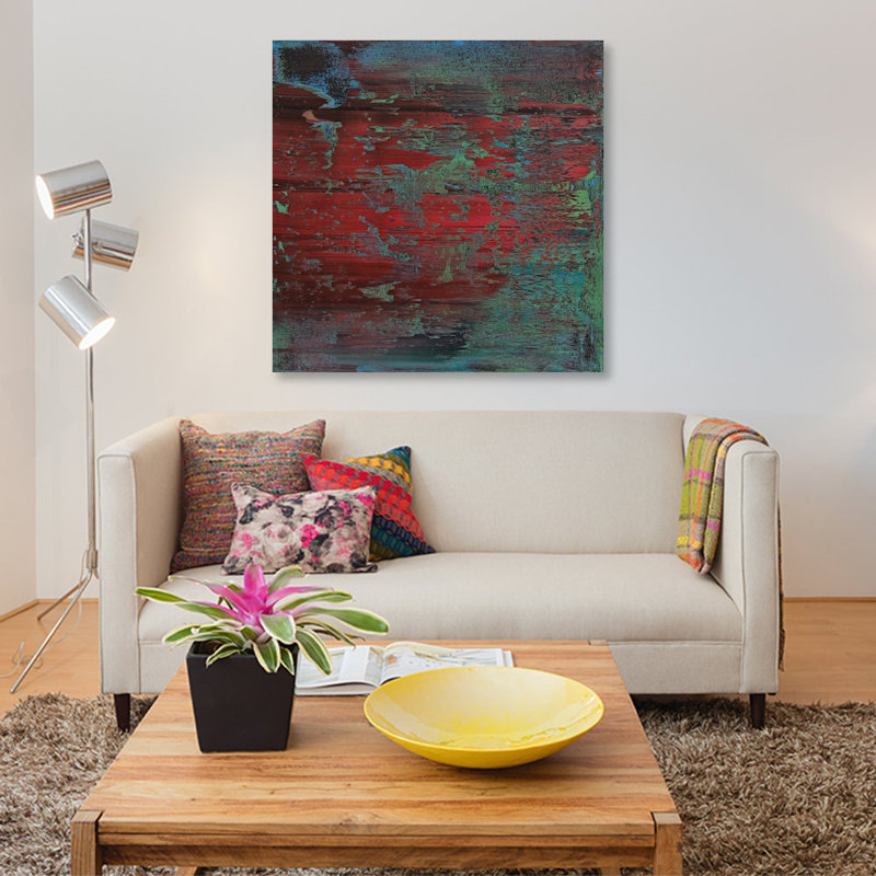 « mural 41 », reproduction sur toile, H 18 po x l 18 po x P 1,5 po, Pas de tapis, Toile tendue