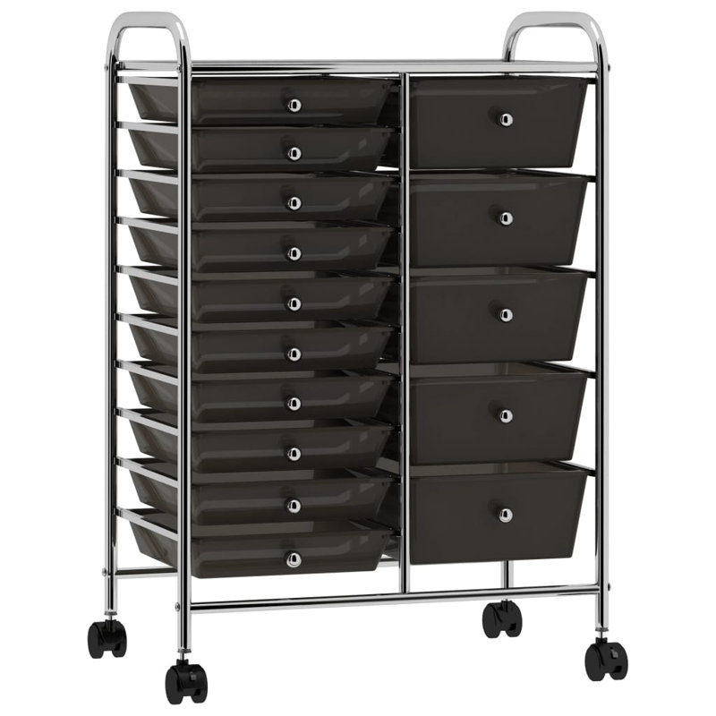 Baghdig 90.5cm H x 36.5cm W Utility Cart with Wheels, Black
