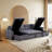 Konul  U-Shape Pull-out Sleeper Sectional Sofa with Double Storage Spaces-2063963056