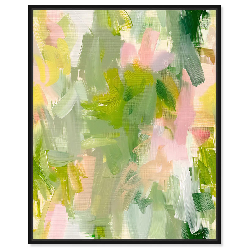 Quantum Hues I, toile abstraite texturée par Art Remedy, Cadre noir, H 21 po x l 17 po