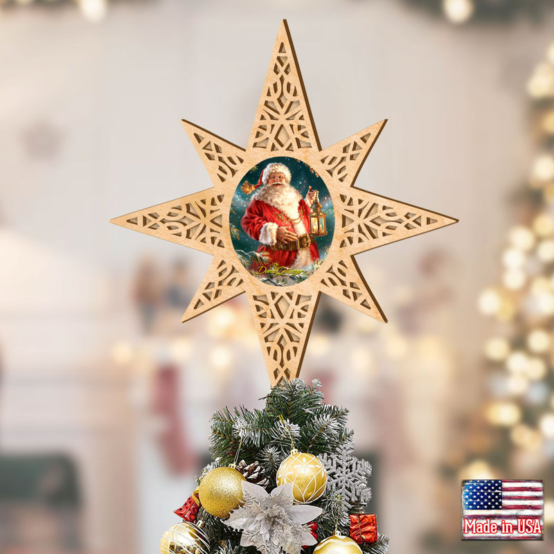 Décoration pour sommet de sapin enneigé