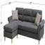 Ensemble de canapé modulaire réversible en polyfibre couleur ardoise-1876310661