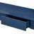 Rustic Console Table with 3 Fluted Drawers – Solid Wood Veneer, Navy