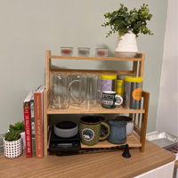 2-Tier Bamboo Countertop Shelf with Drawer – Sorbus Home