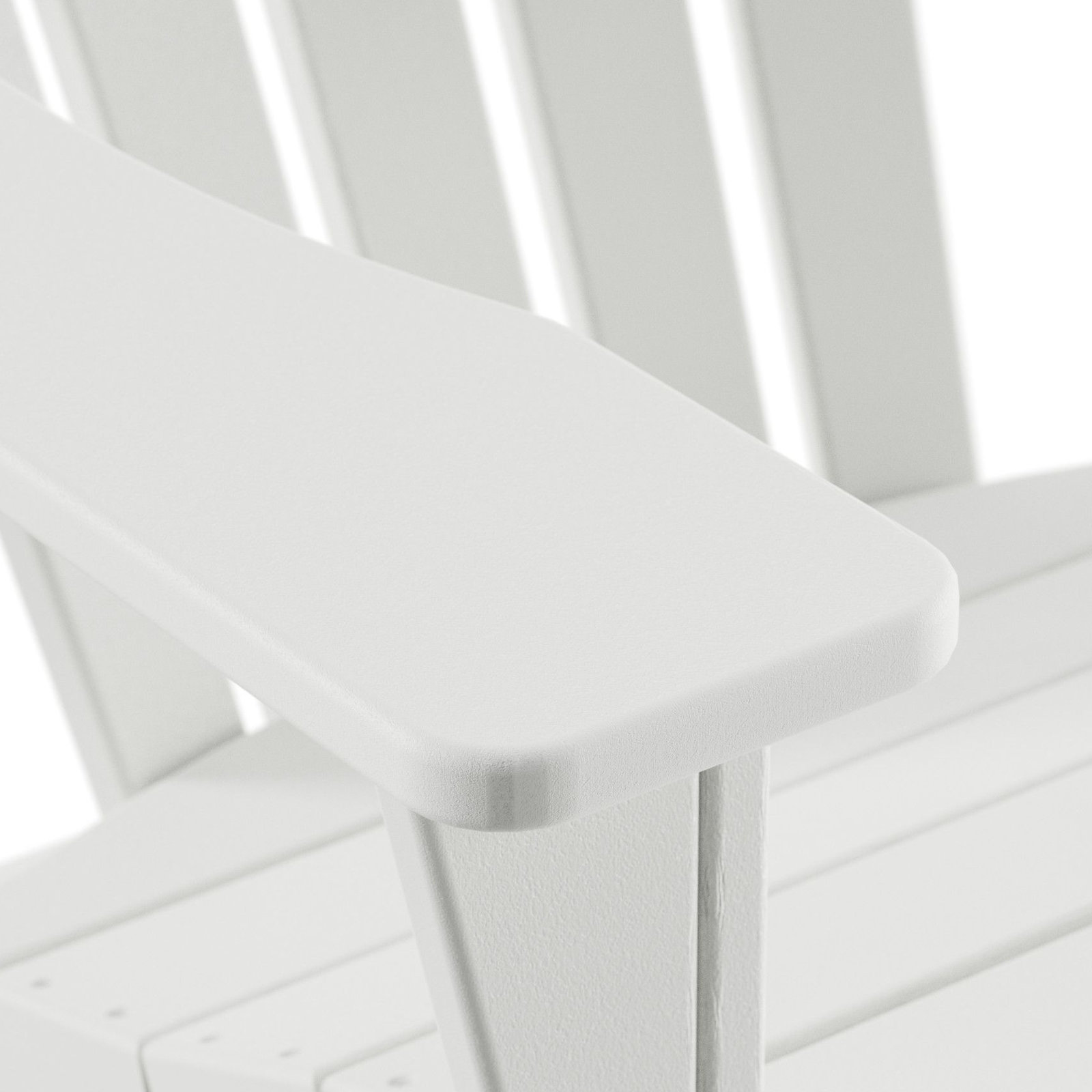POLYWOOD® Verlyn Adirondack Chair with Hideaway Ottoman, White