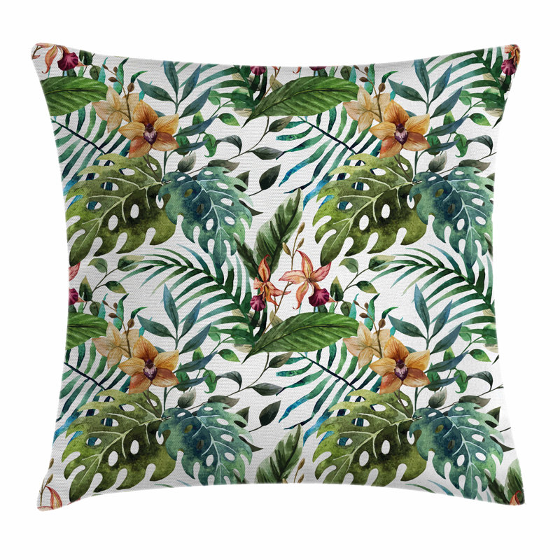 Housse pour oreiller pour palmier de banane Leaf, 16 po x 1 po