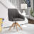  Upholstered Swivel Accent Chair, Linen Fabric Ergonomic Wood Arm Chair for Living Room, Bedroom-1102723113