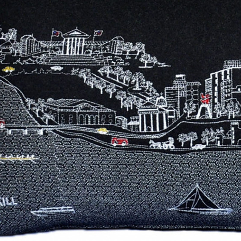Coussin lombaire 14 "x 35" crème Philadelphia, gris, 14 po x 35 po