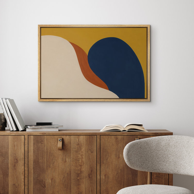 Abstrait, reproduction d'art sur toile encadrée, décoration murale pour chambre à coucher, H 16 po x l 24 po, Naturel