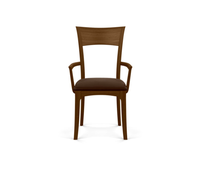 Ingrid 19.25'' H Dining Chair, Natural Walnut, Coffee