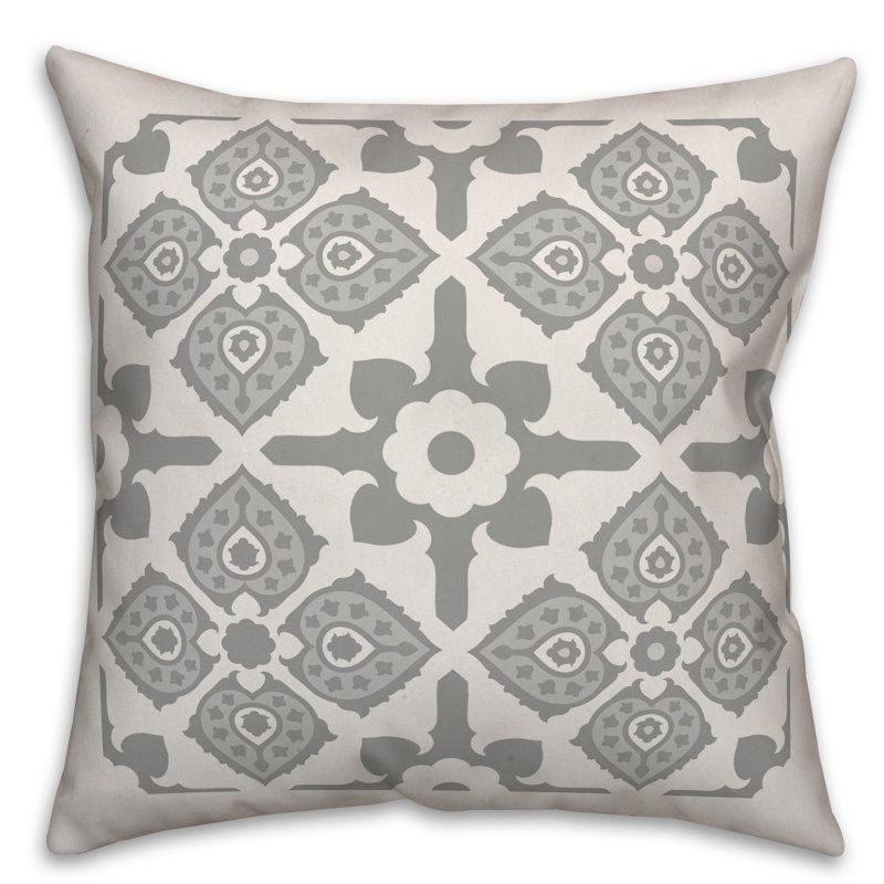 Housse de coussin , Gris, 18 po x 18 po, Pas de bourre