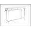 Console étroite blanche brillante avec tiroir de rangement, idéale pour les entrées et les salons, structure en métal chromé-1779002779