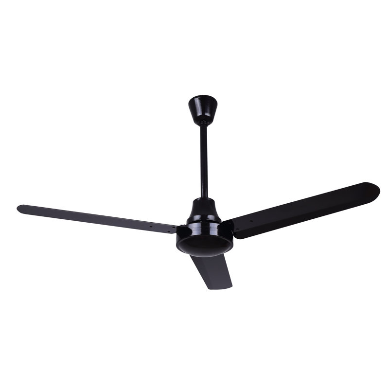 Doyle 3 - Blade Propeller Ceiling Fan, Black, 48" Wide