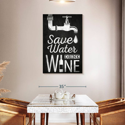Ketti Save Water Drink Wine Typography