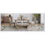 6-Piece Retro Dining Table Set with Distressed Finish, Upholstered Chairs, and Durable Rubberwood Construction for Cozy Gatherings