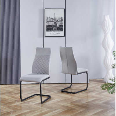 Mose Fabric Upholstered Side Chair x2