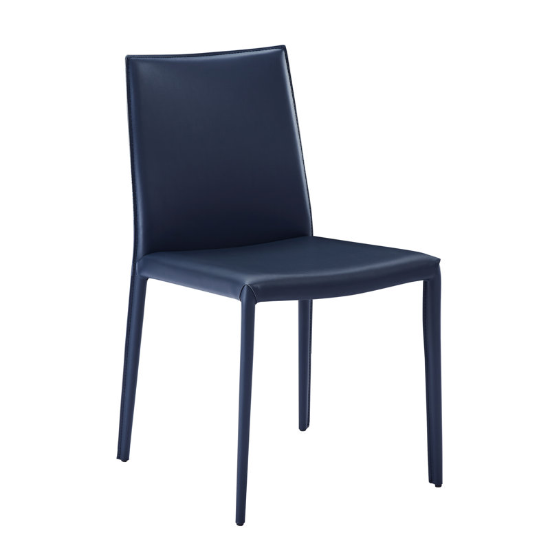 Kurland Sperazza Leather Upholstered Dining Chair, Midnight Blue