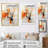 Orange Grey Line Art Abstract Expressionism - Minimalist Line Art Canvas Print-442373515-442373526-405937064