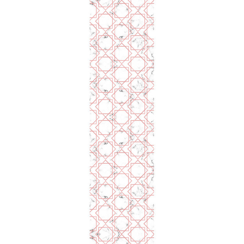 Raine Pink/White Indoor/Outdoor Rug, Runner 66 x 250cm