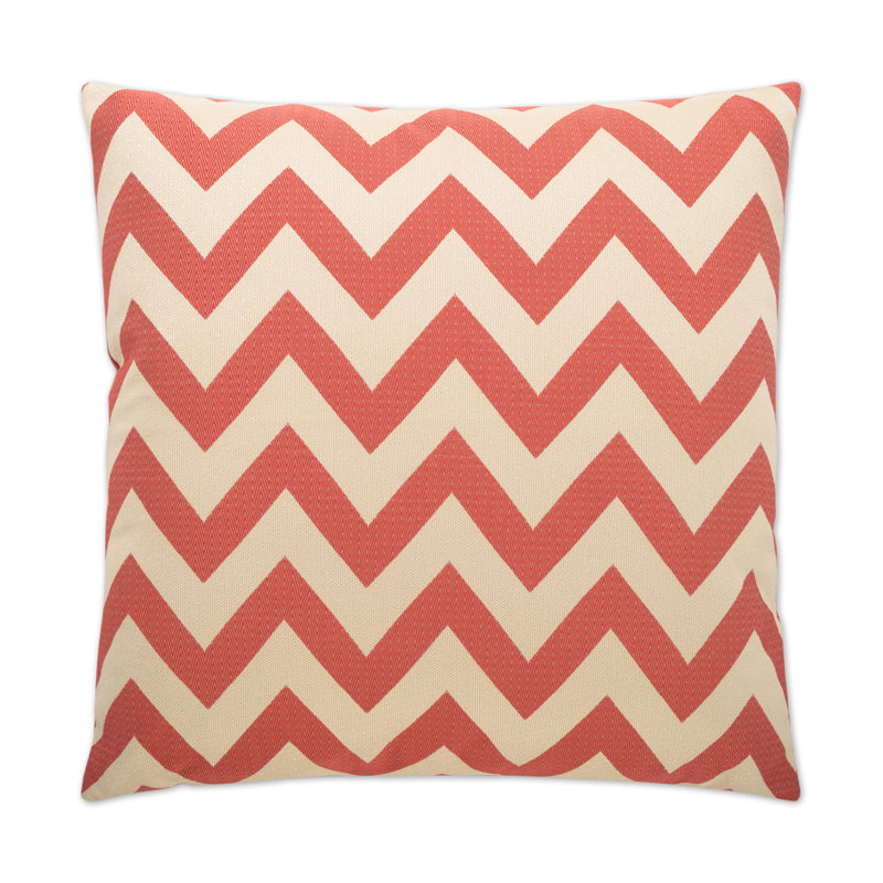 Chevron Pillow Cover & Insert, Red, Square 24"