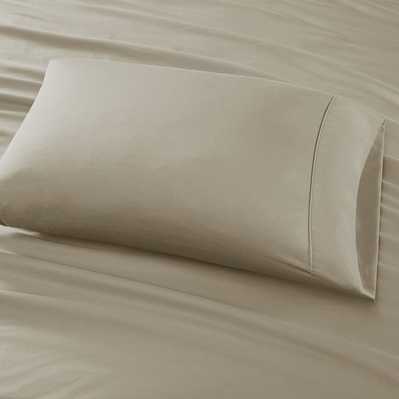 525 Thread Count 525 Thread Count Cotton Blend Sheet Set, Full, Khaki