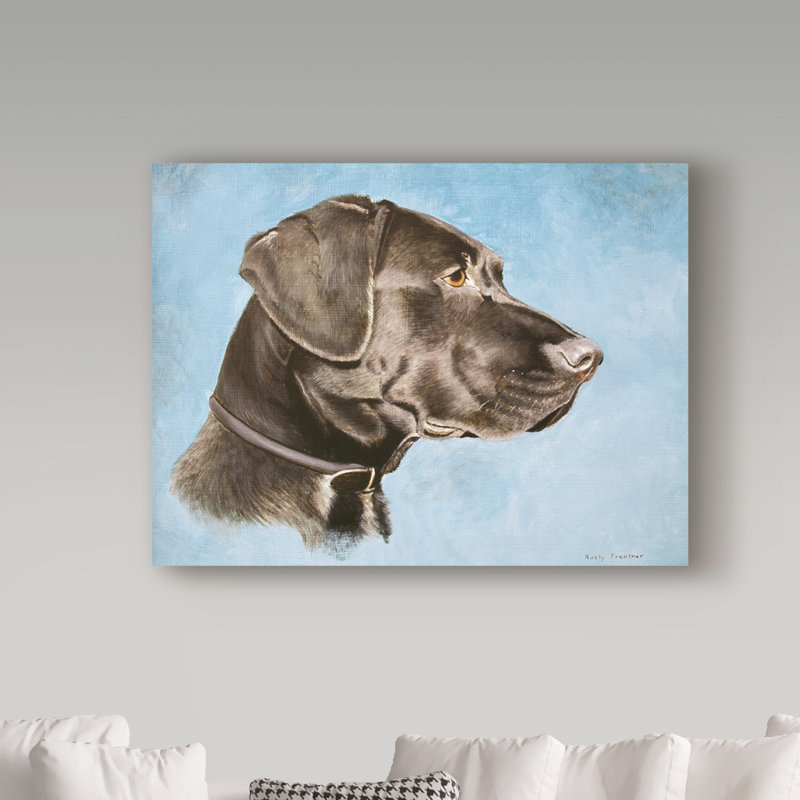 Impression sur toile tendue Armstrong «Chocolate Lab», H 14 po x l 19 po x P 2 po