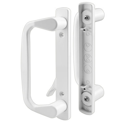 Moulé sous pression, blanc, poignée de porte de patio (paquet simple)