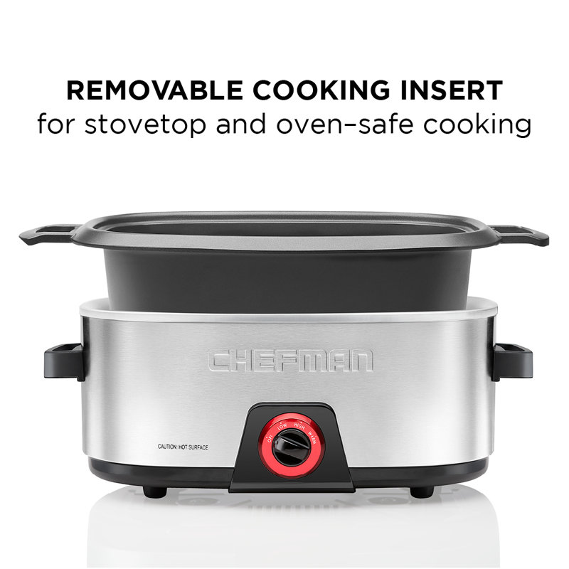 Chefman Slow Cooker, 6-quart