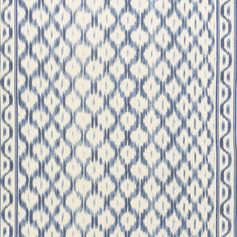 Schumacher x Mark D. Sikes Santa Monica Ikat Fabric, Indigo