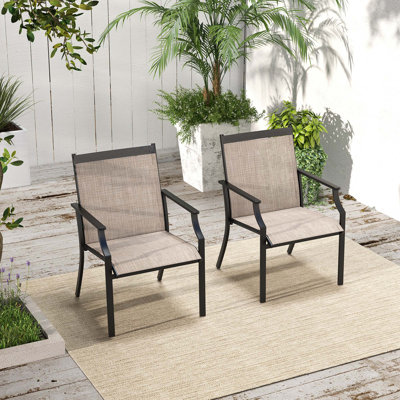 Onorio Metal Outdoor Dining Armchair by Winston Porter