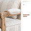 Fauteuil avec coussins en mélange de lin avec repose-pieds