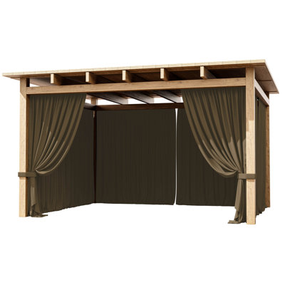 4-Panel Gazebo Curtain, Waterproof Outdoor Privacy Panels With Zipper, Designed For Patio & Backyard Gazebo Tent (Curtain Only)