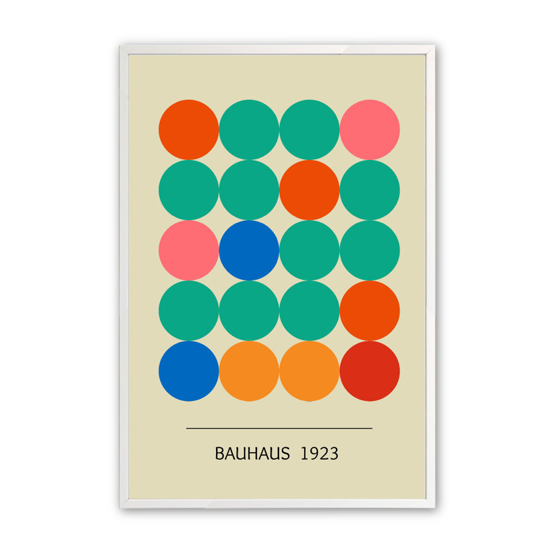 Bauhaus 1923, 14" H x 11" W x 1.25" D, Opaque White