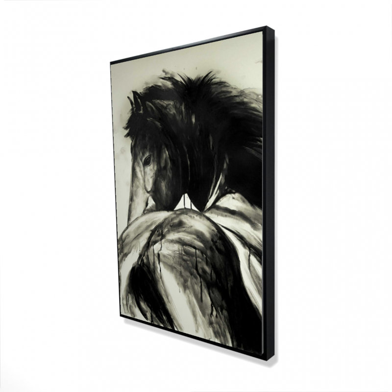 " Classical Horse ", Black Framed Canvas, 36" H x 24" W